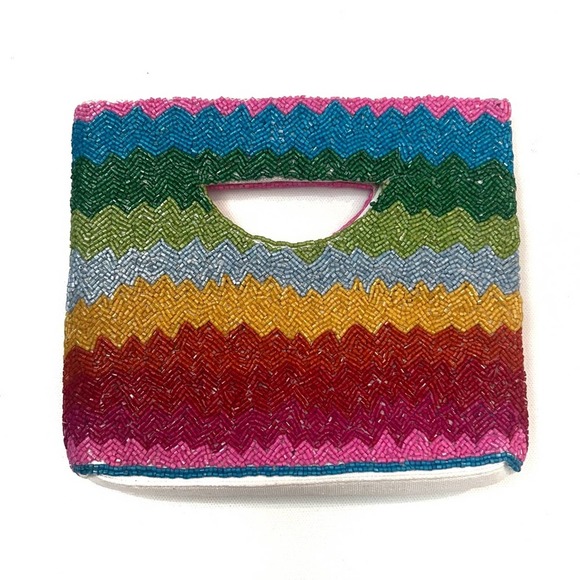 Rainbow Beaded Clutch - Picture 1 of 2